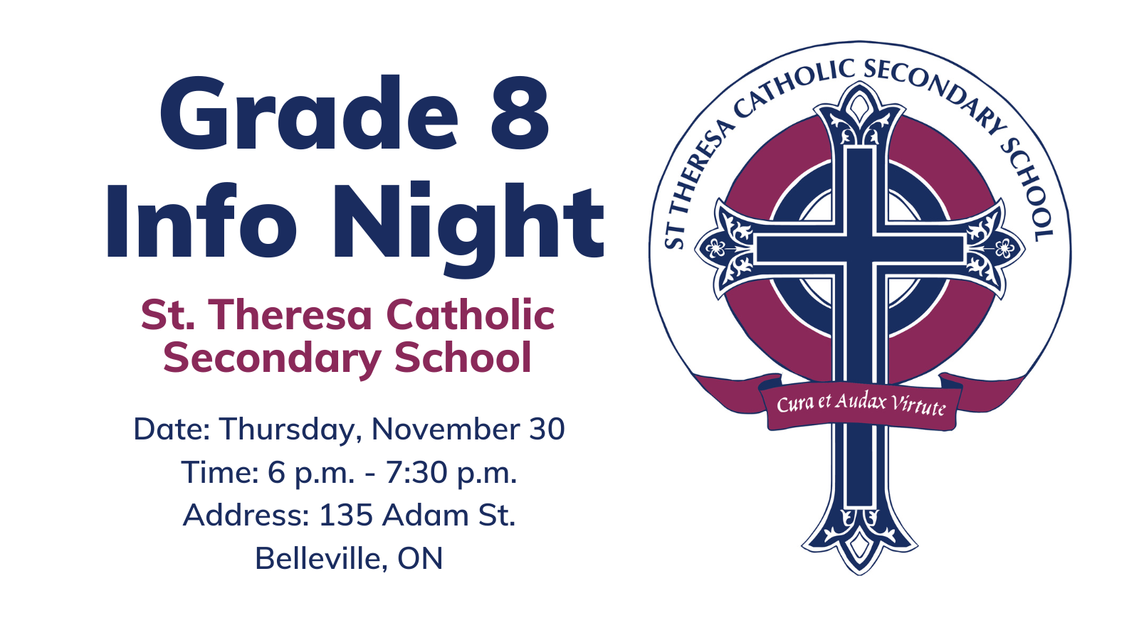 St. Theresa C.S.S. Grade 8 ParentStudent Info Night (1).png