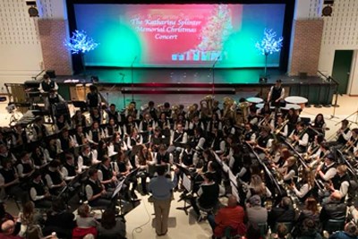 The Holy Cross concert band performs at the Katherine Splinter Christmas Concert.jpg