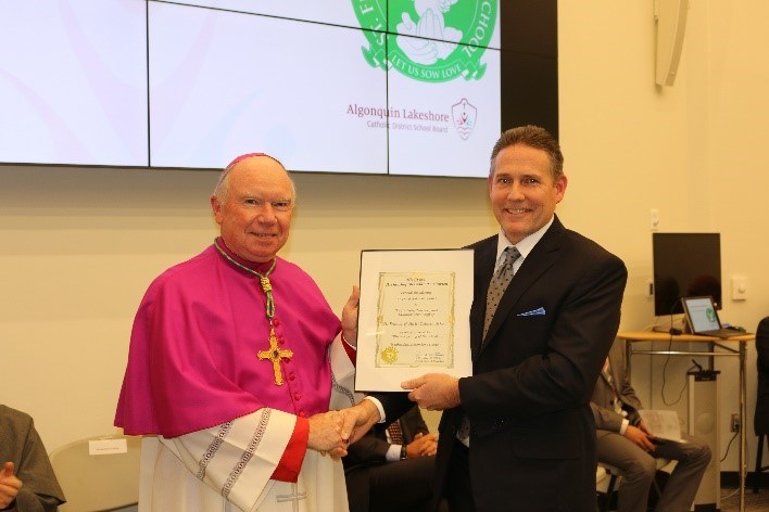 Principal Dann Finn with Archbishop