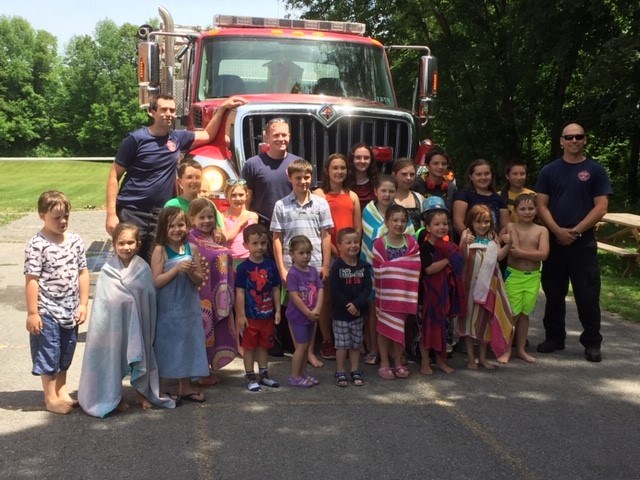 The StoneMills Firefighters joined us for our Annual Water Day