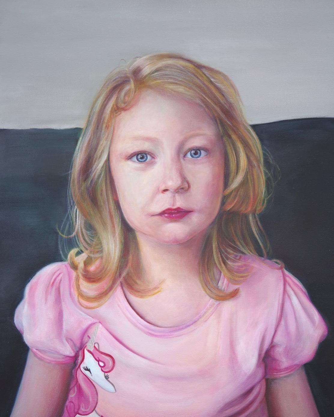Photo of Emma at 4 painting