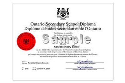 SHSM Red Seal Diploma Sample