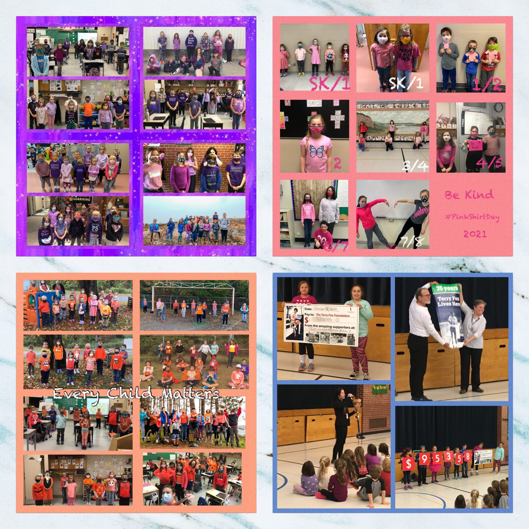  Collage of photos representing Social Justice activities/