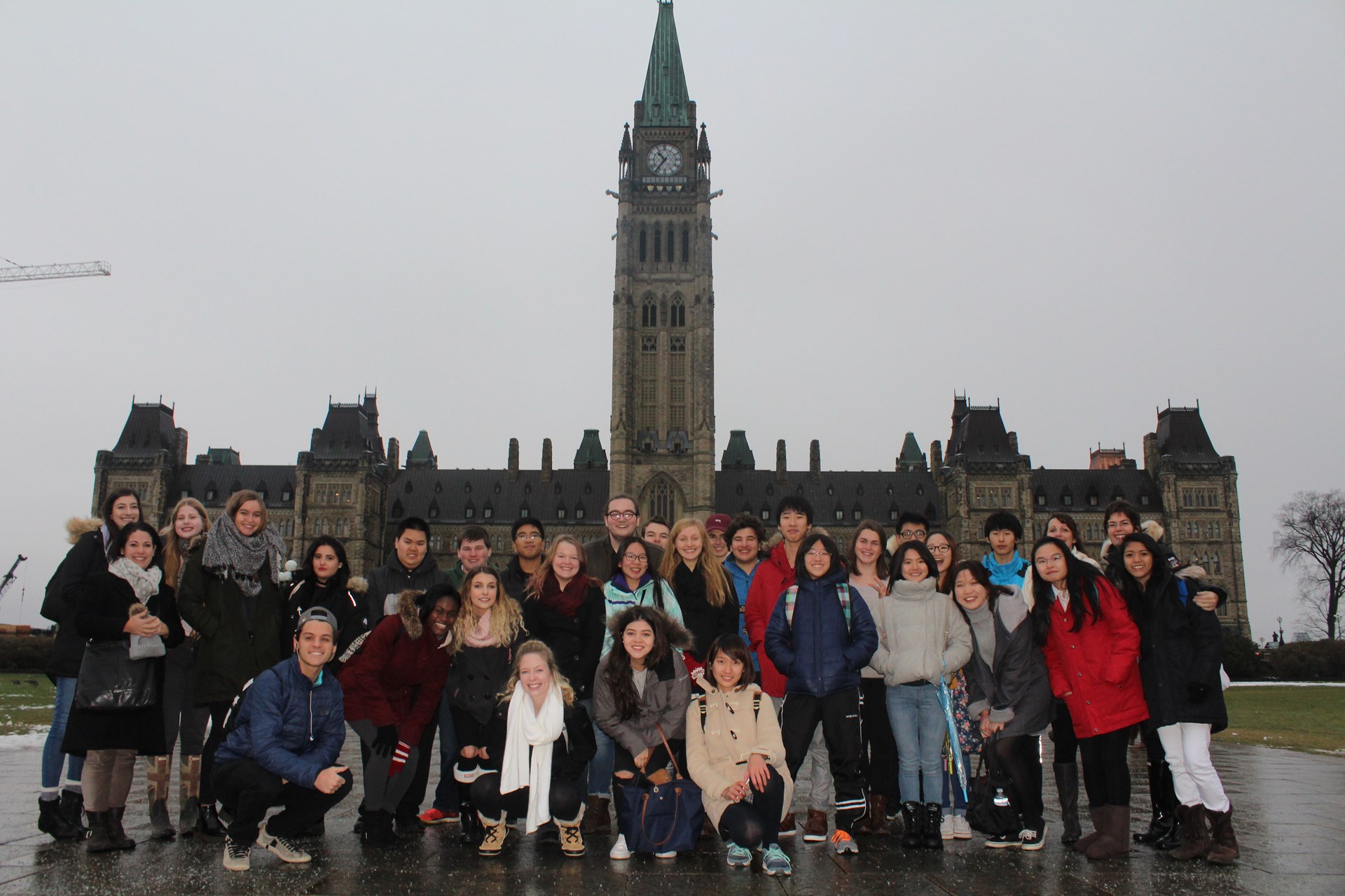 Students visiting Ottawa