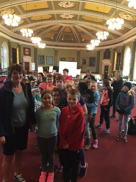 Gr. 5 students at city hall